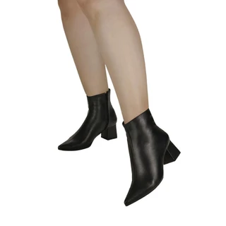 Bota Salto Feminino Bico Fino Saltinho Shekinah By Mercedita Confortável Macia Lançamento Ziper