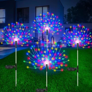Luzes De Fogos De Artifício Solares À Prova D'água LED Para Jardim Exterior Corredor Da Cerca Do Gramado Passagem