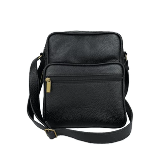 Bolsa Masculina Carteiro Tiracolo De Couro Legítimo Genuíno