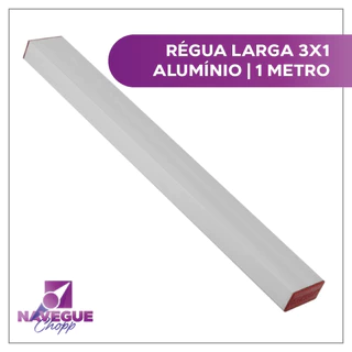 Régua 3x1 Larga Pedreiro Alumínio Reforçado Para Com 1 Metro Nivelamento Casa