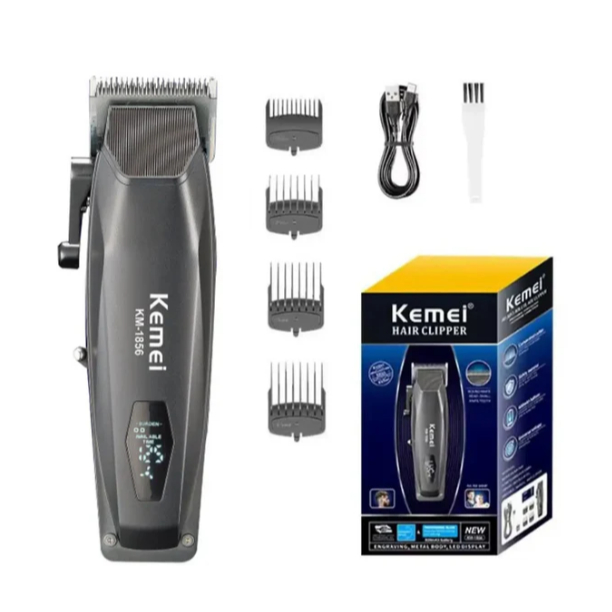 Maquina Corte Cabelo Barbear Recarregável Bivolt Kemei 1856
