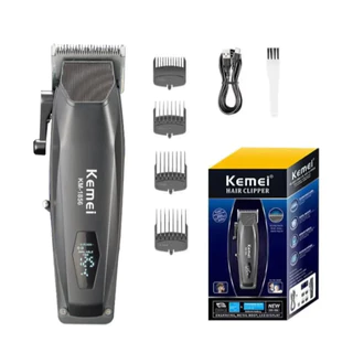 Maquina Corte Cabelo Barbear Recarregável Bivolt Kemei 1856