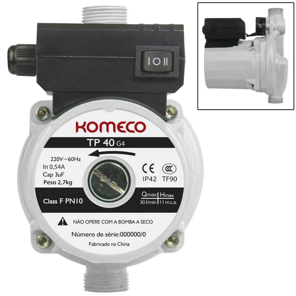Pressurizador De Água Komeco Tp40 G4 120w - 220v