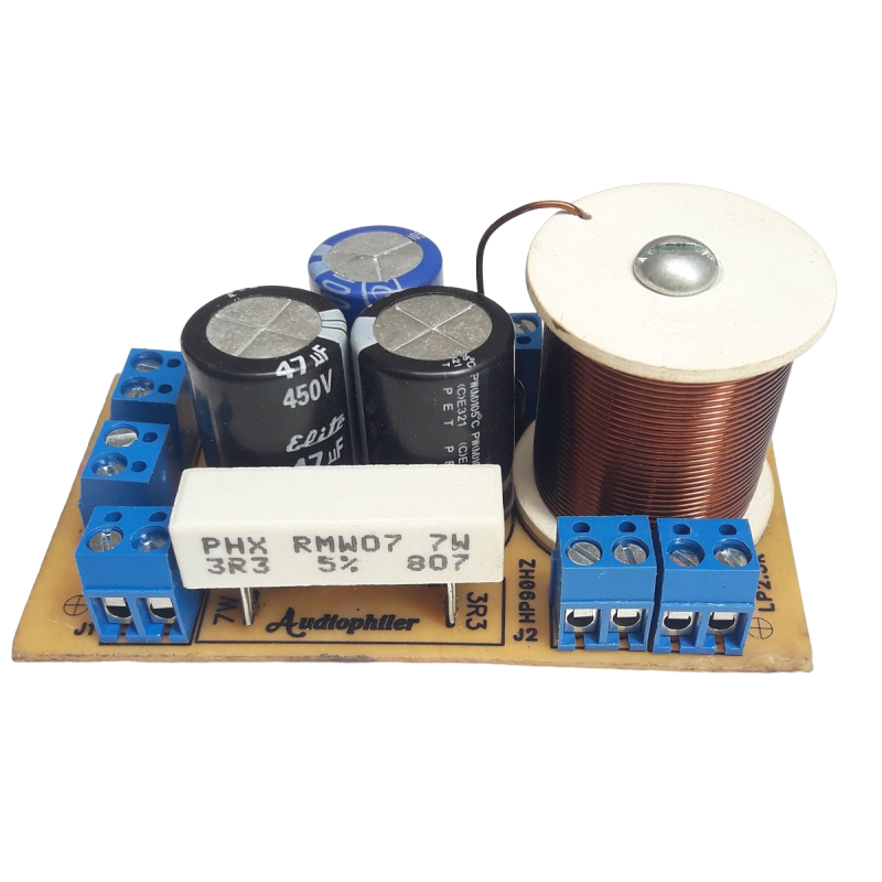 Divisor de Frequencia Passivo Crossover 2 Vias p/ drive fenolico 900hz falante 400watts 8 ohms
