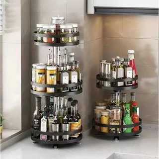 Suporte Organizador Multiuso Rotativo 3 Andares Cozinha Porta Tempero