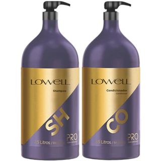 Kit Limpeza e Hidratação Lowell Lavatório Shampoo 2,5 Litros + Condicionador 2,5 Litros