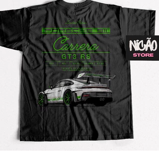 Camiseta Carro Porsche Verde Camisa Streetwear Algodão Confortável Estilo Moda Unissex Envio Rápido