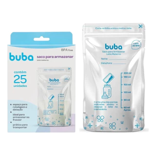 Sacos Para Armazenar Leite Materno Kit 25 unidades 200ml Buba
