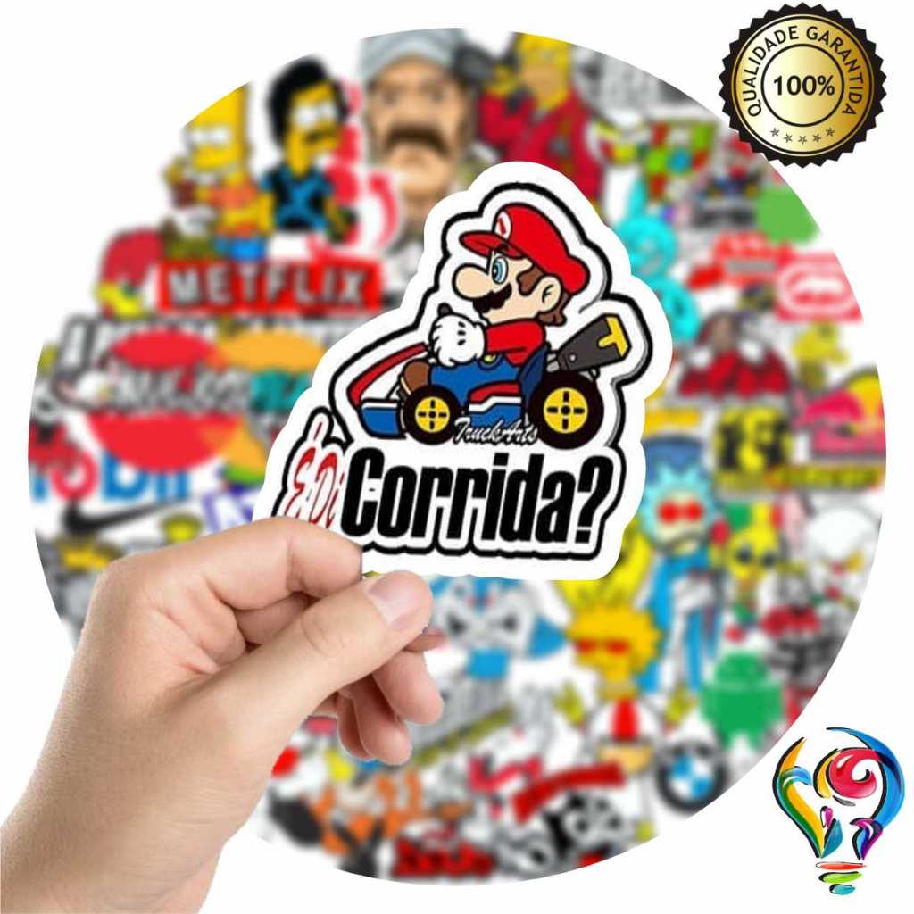 Adesivo Mario Sticker Para Bike Skate Moto Capacete Carro Caminhão ...