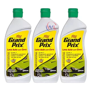Kit Com 3 Lava Auto Com Cera Grand Prix 200ml