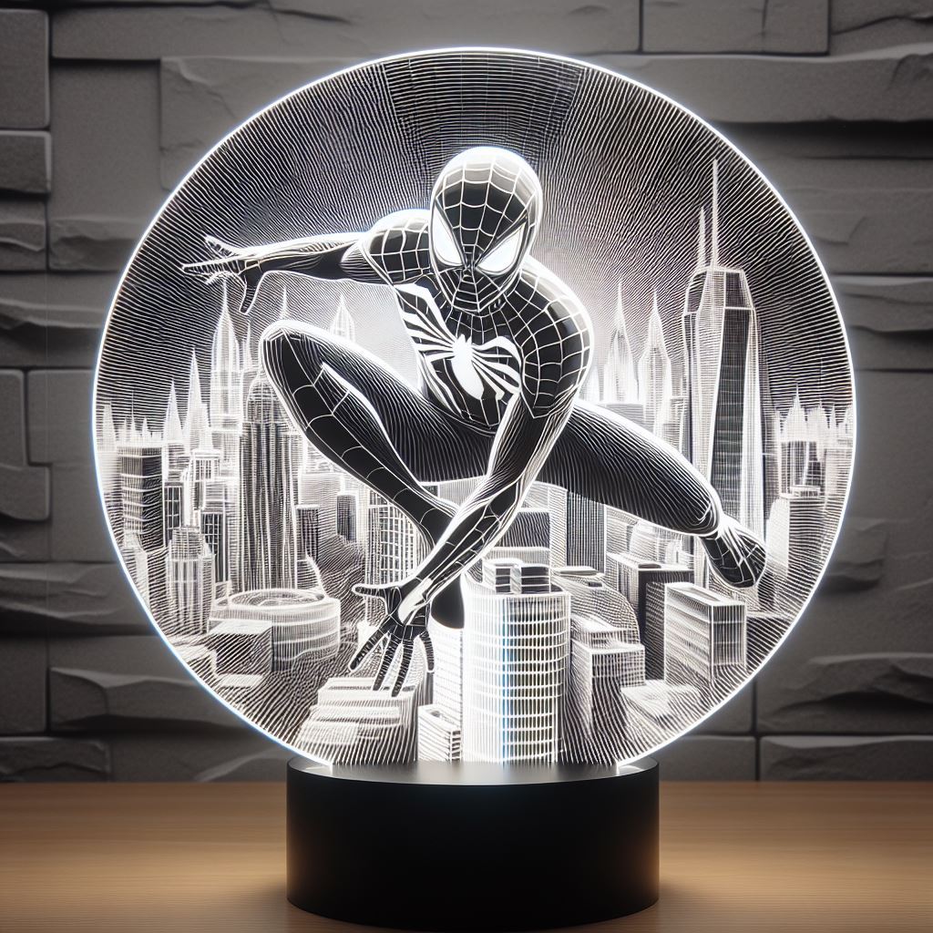 MARVEL スパイダーマン　SPIDER-MAN 3Dライトアップアートボード Luminária Led 3d Acrílico Homem Aranha Spider Man Marvel | Shopee