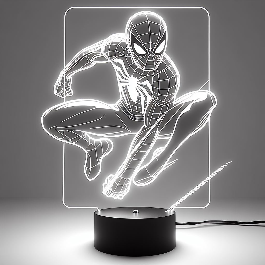 Luminária Led 3d Acrílico Homem Aranha Spider Man Marvel | Shopee