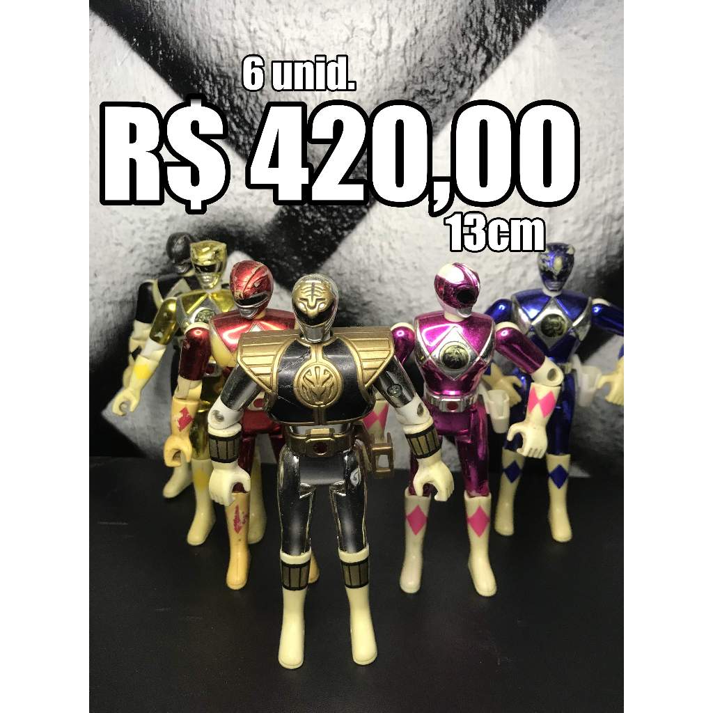 power rangers mighty morphin versão cromo | Shopee Brasil