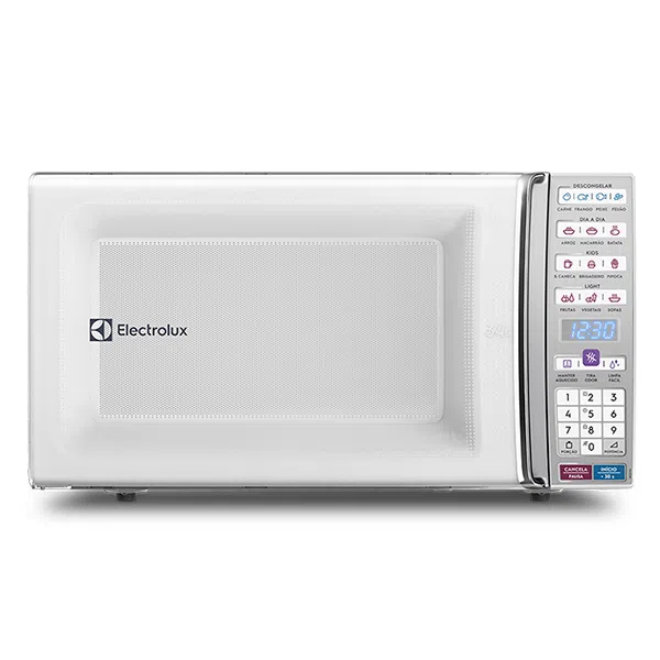 Micro-ondas Electrolux de bancada Branco com Função Tira Odor e Manter Aquecido 34L MEO44 127v Novo com Detalhes