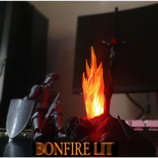 fogueira dark souls bonfire luminaria decoração