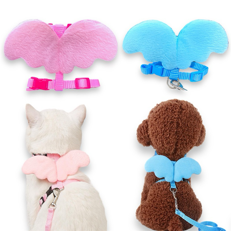 Coleira Peitoral Para Gatos/ Cães e Coelhos com Asa Decorativa