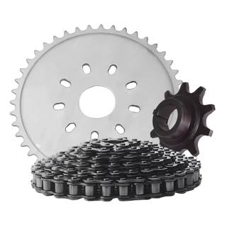 Kit Relação (Coroa, Pinhão e Corrente) para Kit Motores 80cc C/ NF - DSRshop