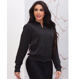 Casaquinho Casaco Fit Proteção Solar Treino Academia Ziper Slim Blusa Termica