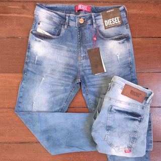 Calça Jeans Masculina Diesel Slim Fit com Elastano Ref0229