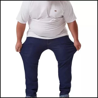 Calça Jeans Masculina Trabalho Plus Size Grande Elastano Lycra