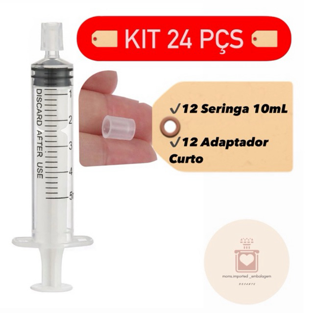 Seringa Perfume e Adaptador Transferência Decant ( kit 24 PÇS ) Anel ...