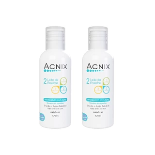 Kit 2x Acnix Leite de Enxofre 120ml Tratamento Anti Acne Natuflores em Oferta na Shopee