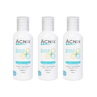 Kit 3x Acnix Leite de Enxofre 120ml Tratamento Anti Acne Natuflores em Oferta na Shopee