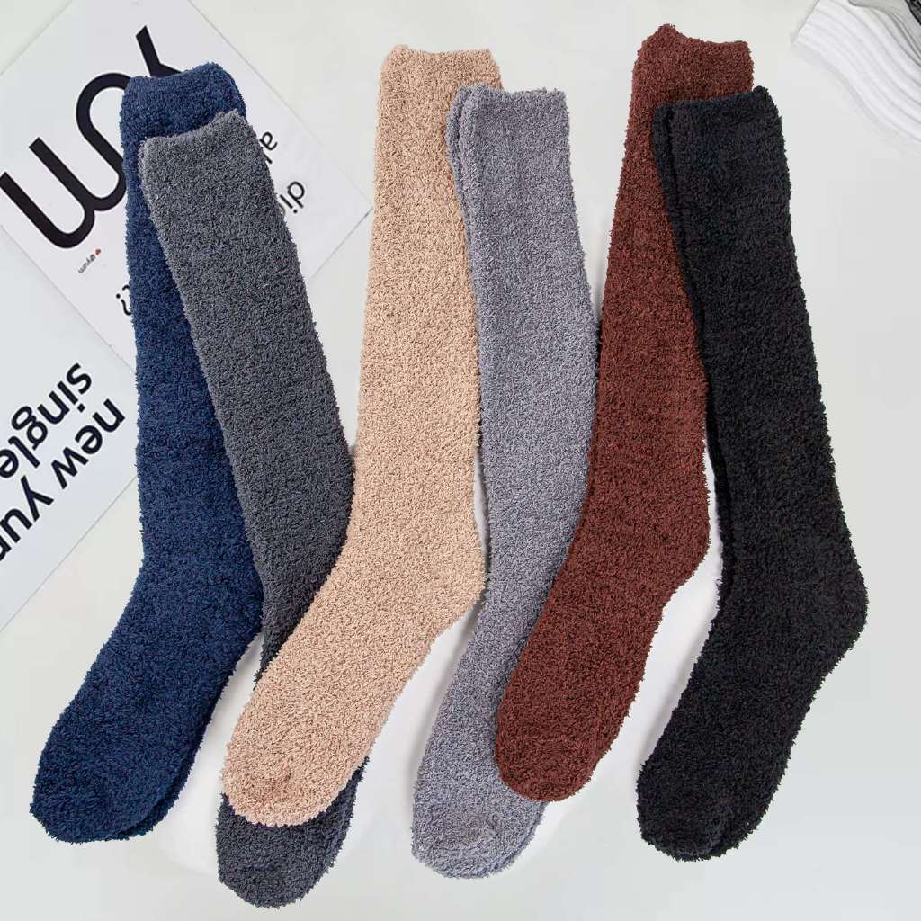 12 pares de meias compridas masculinas de meia borda 40-46