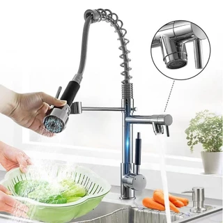 Torneira Cozinha Gourmet Monocomando Com Spray Extensor 3 Modos Bancada