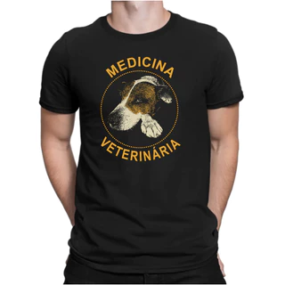 Camiseta Faculdade Curso de Medicina Veterinária Masculina,básica,100% algodão,modelos exclusivos