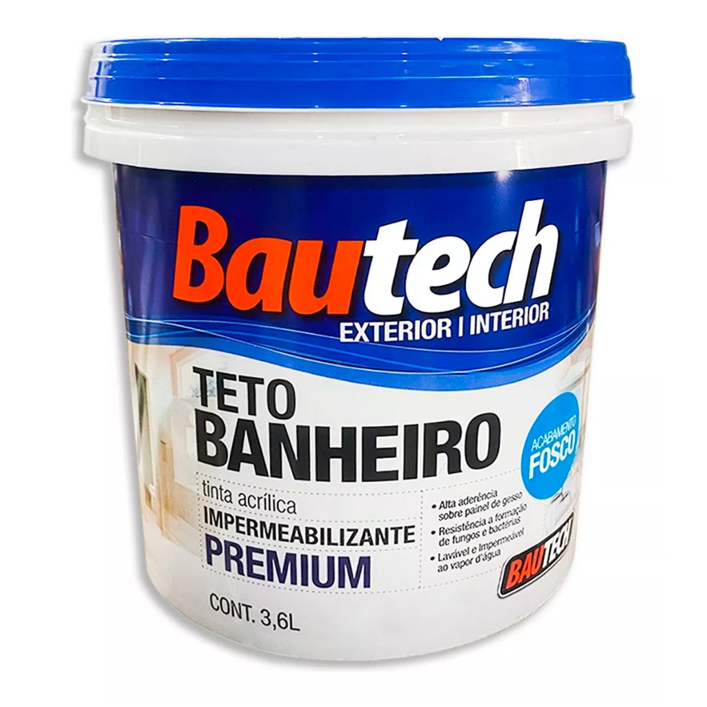 Tinta Impermeabilizante Para Teto De Banheiro Bautech 3,6l | Shopee Brasil