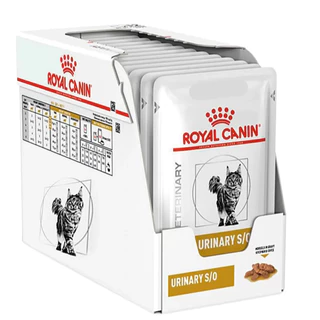 Ração Royal Canin Sachê Feline Veterinary Diet Urinary S/O para Gatos - Caixa com 12 - 85 g