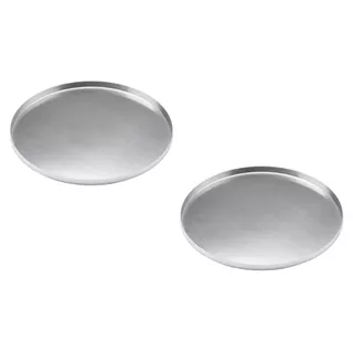Jogo 2 Forma Assadeira Redonda Pizza Cozinha Casa Aluminio 35 cm