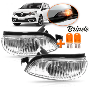 Lanterna Seta Pisca Retrovisor Lâmpada Iluminação Lateral Renault Logan Sandero Stepway 2014 A 2022 Original Fitam 2015 2016 2017 2018 2019 2020 2021