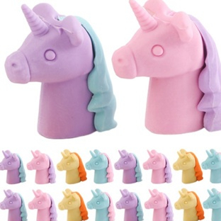 KIT 1/3/5 Borracha Desmontável Cavalo Unicórnio / Papelaria Criativa