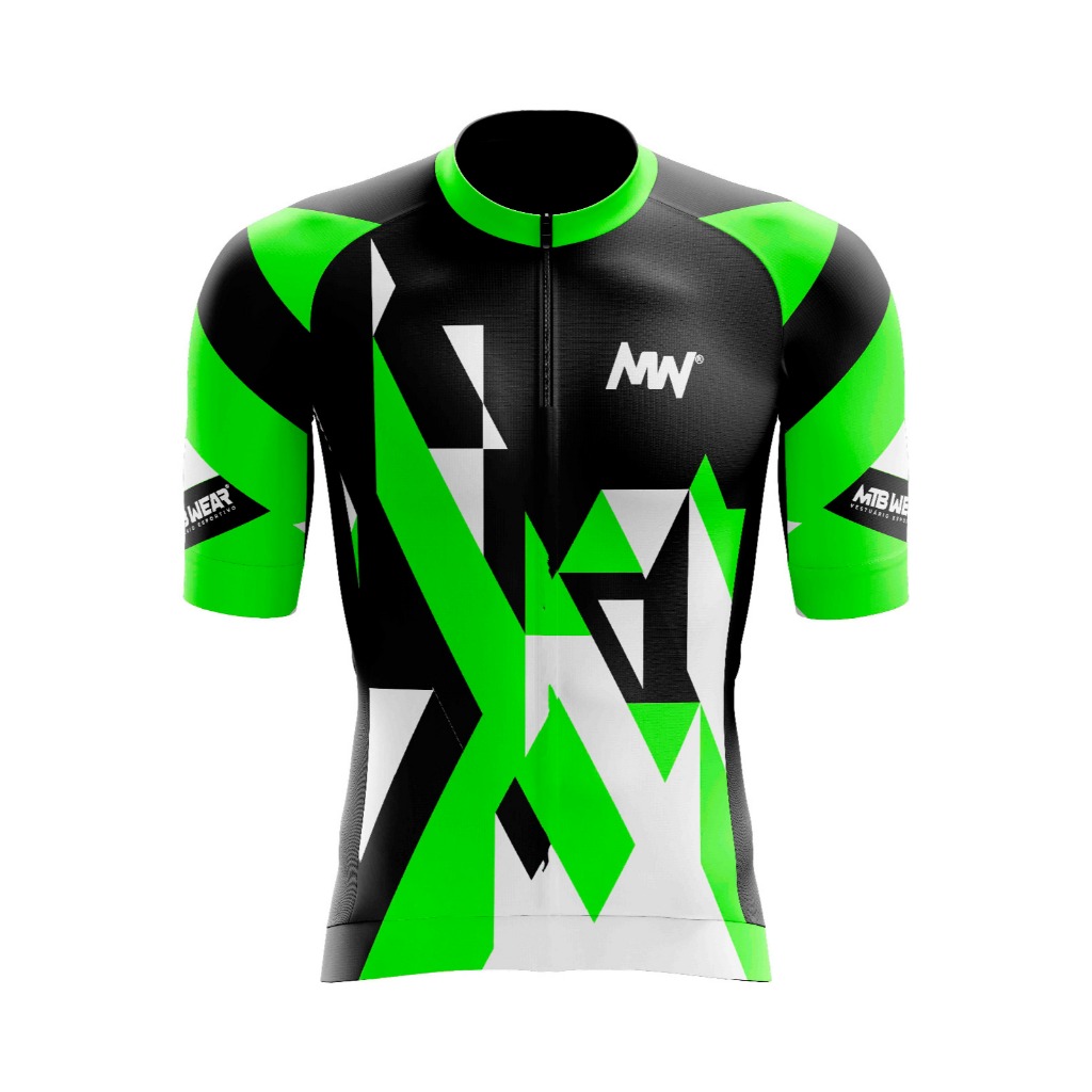 CAMISA CICLISMO MTB PRETA E VERDE 2024 MASCULINA/ FEMININA E INFANTIL