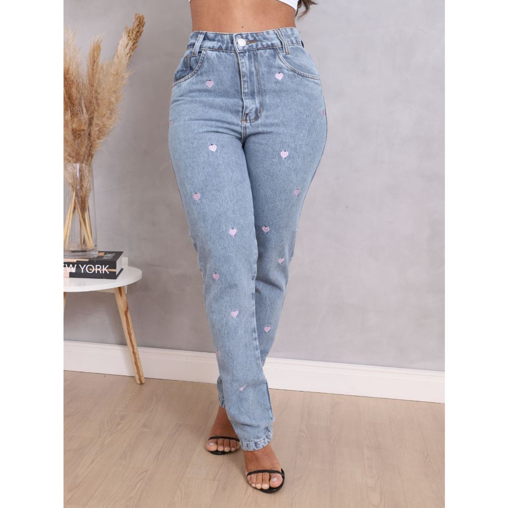 calca jeans de coracao em Promoção na Shopee Brasil 2025
