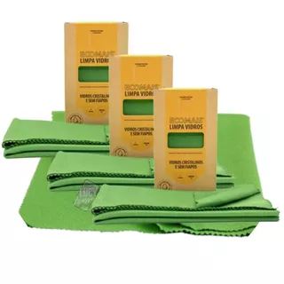 Pano De Limpeza De Vidros Ecomais Ákora Premium 3 Unidades