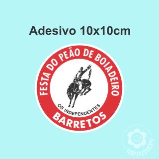 Adesivo Impermeável Festa de Boiadeiro Rodeio Barretos