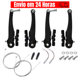 Jogo de Freio de Bicicleta V-Brake Nylon Bike Tipo GTS Aro 16 20 24 26 Cabo de Freio Traseiro Aço