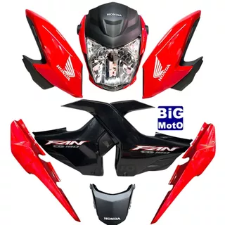 Kit Fan 160 2022/2023/2024 (selecione a cor) - Frente Fan 160 2022/2023/2024 + Par Aba do tanque CG Fan 160 2022/2023/2024 com complemento + Par Tampa lateral CG Fan 160 2022/2023/2024 + Rabeta traseira CG Fan160 2022/2023/2024