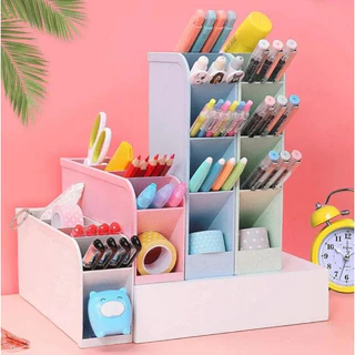 Kit 4 Organizador de Mesa Porta Caneta Multiuso Nicho Porta Treco Escritorio Estudos