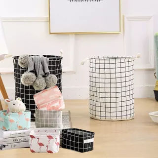 Cesto de Roupas Organizador Dobrável Prova D'Água Roupa Suja Brinquedos Multiuso Kit Pequeno Grande