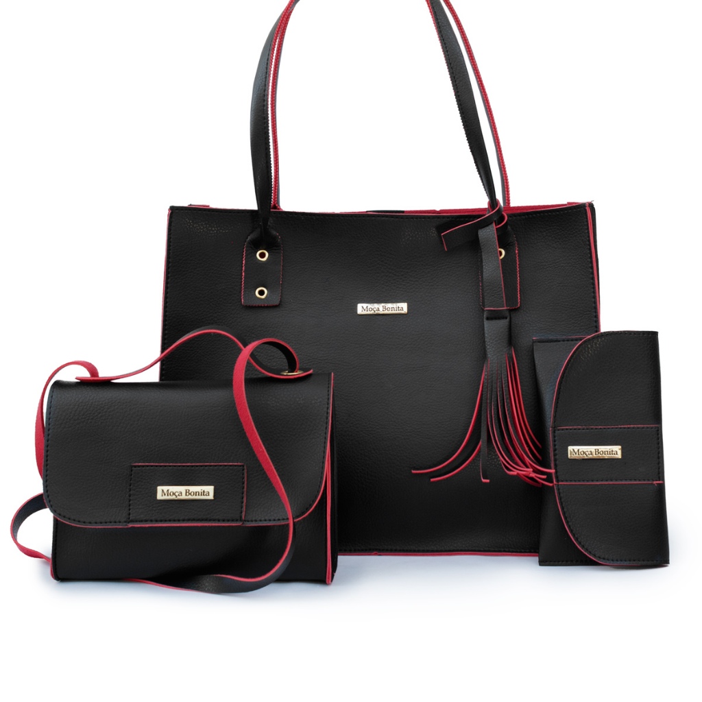 KIT 3 bolsas lindas e estilosas para o dia a dia varias cores | Shopee ...
