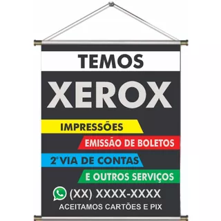 Banner personalizado 40x50 XEROX E IMPRESSÃO IMPRESSÃO DIGITAL