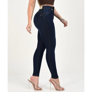 Calças Jeans Feminina Cintura Alta Levanta Bumbum Original Conclusão