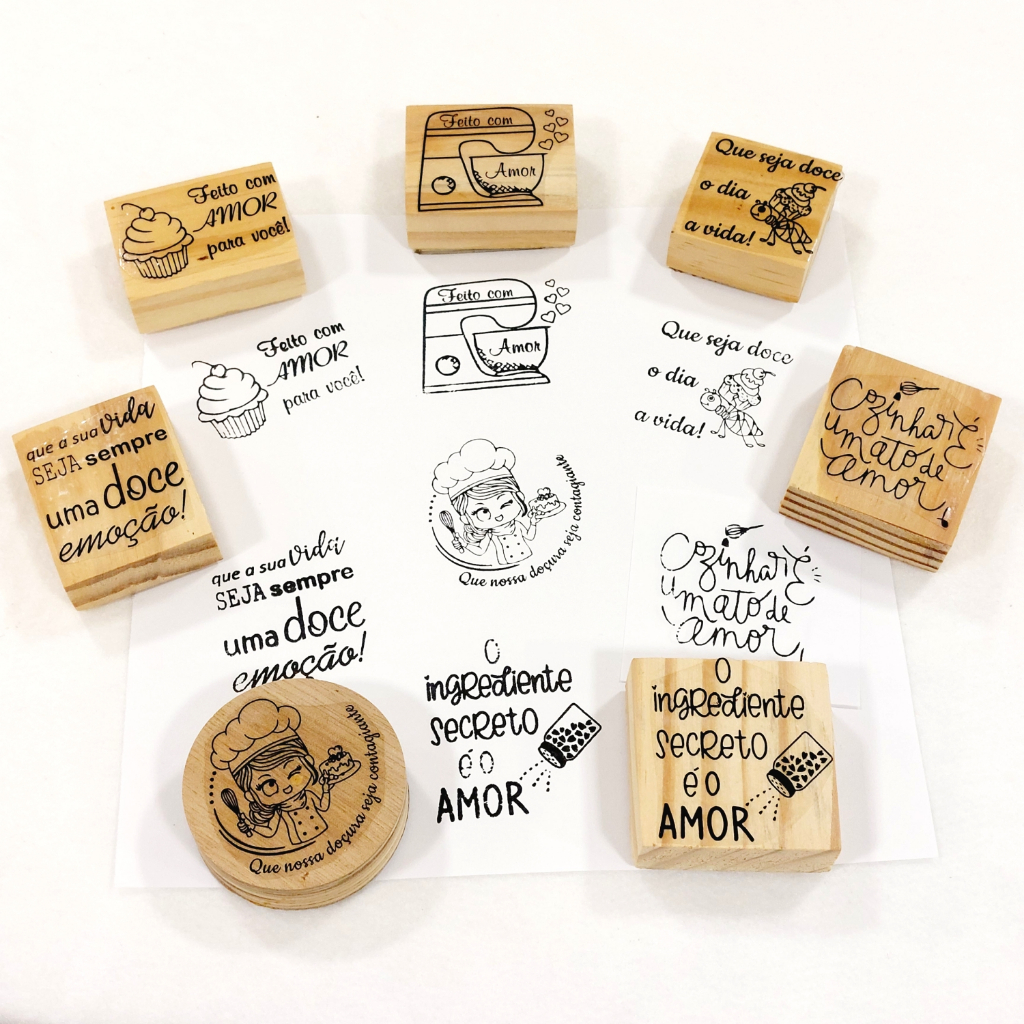 CARIMBOS DE MADEIRA, LINHA DOCES CONFEITARIA CULINÁRIA - KTA