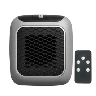 Aquecedor Portátil Mini Com Controle Remoto Tomada Plug De Parede 800w Máquina De Aquecer Turbo