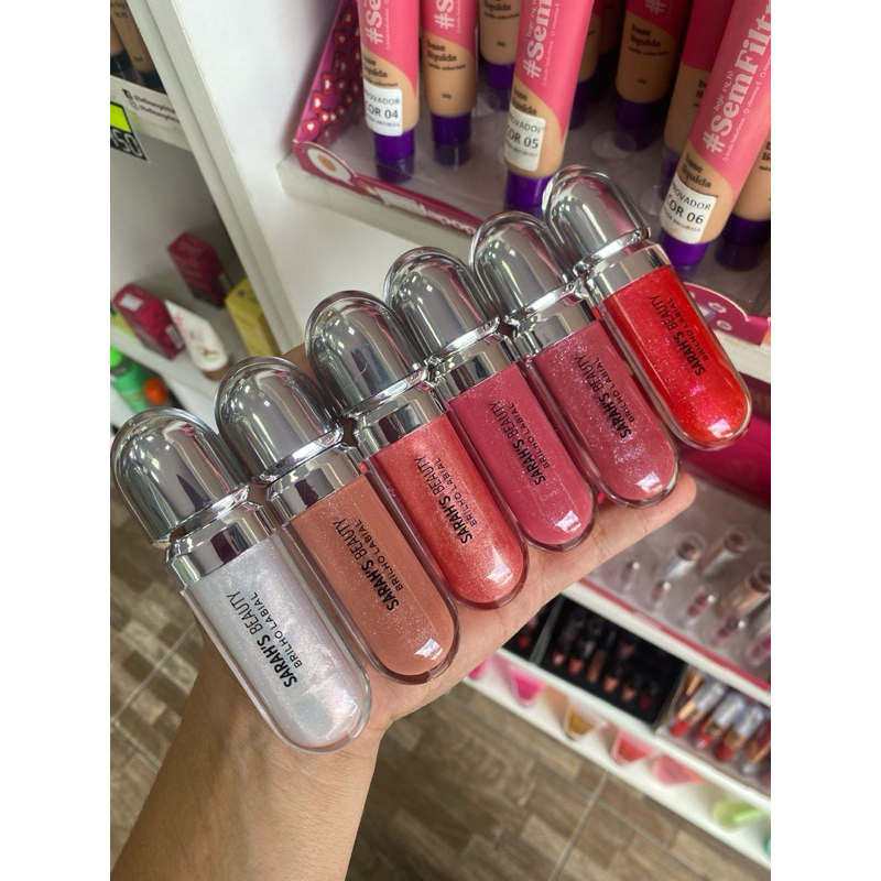 Kit 6 Gloss Glitter ou individual Brilho Labial Gringa