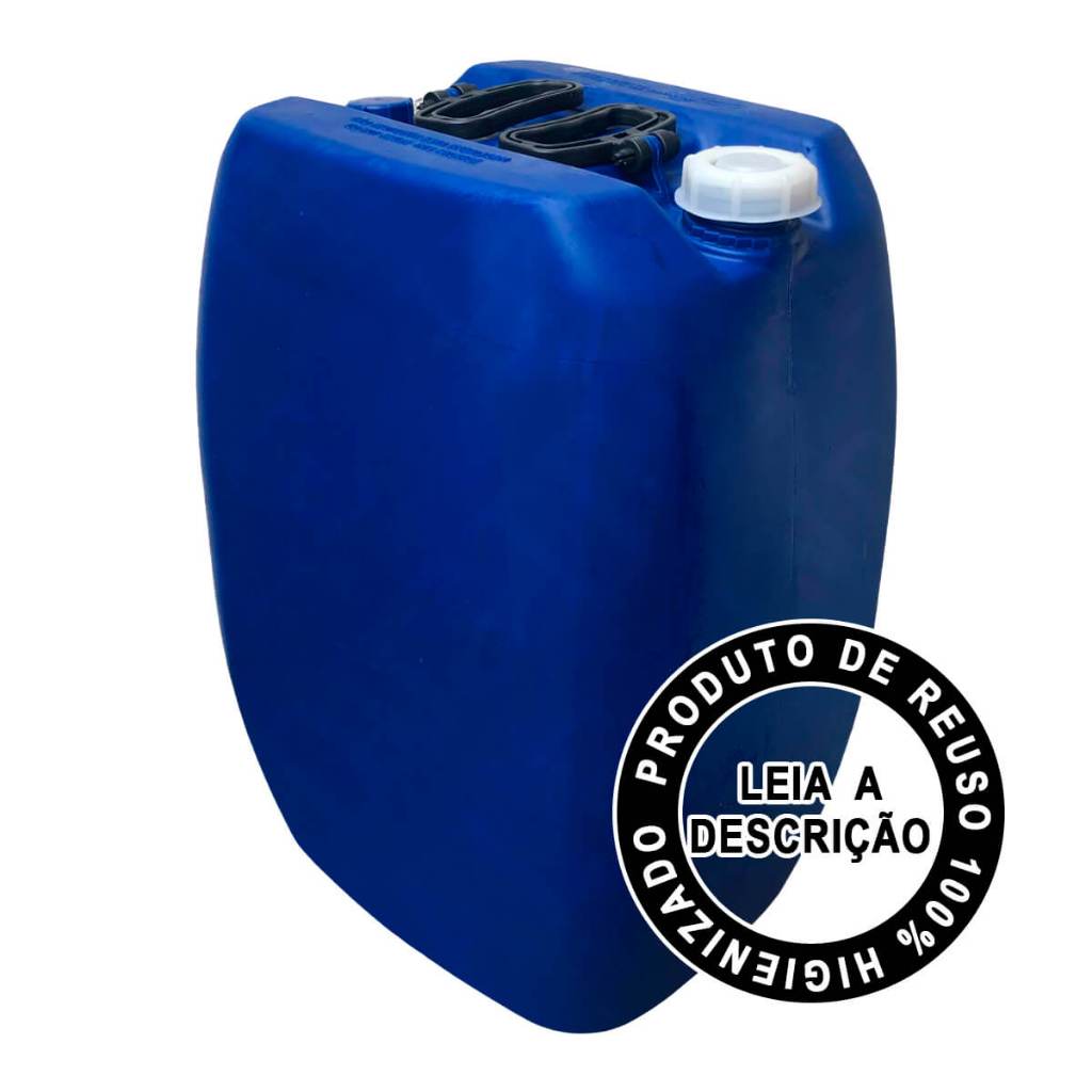 Bombona Plástica 50l Tampa Fixa Reservatório Água Reuso